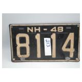 NH 48 License Plate 8114