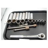 Craftsman 1/2' Dr Sockets/Extensions/Ratchet