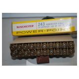 Winchester 243 20 Cartidges 100 Grain Ammo