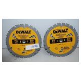 2 Dewalt 7-1/4' Saw Blades 24T