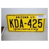 Arizon 69 License Plate KDA-425