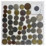 Group of foreign coins: Mexico, Canada, England