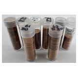 Collection of pennies marked: 1961BU, 1962 BU,