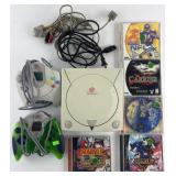 SEGA Dreamcast with 2 controllers, cords & 5