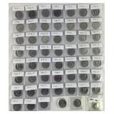 54 Kennedy half dollars and 1986-S Statue of