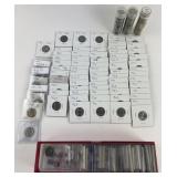 Collection of Jefferson nickels, one tube marked