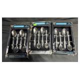 3- 36pc. Packs of Stainless Steel Teaspoons