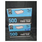 2- Food Trays 500 count each box