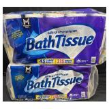 2- 45ct. Bags of Ultra Premium Bath Tissue Rolls