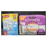 Glad small trash bags 156 count. Kitchen 13