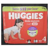 Huggies Little Movers size 4 diapers 160 count