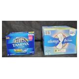 Tampa Pearl tampons 86 variety box. Alwa6s Flex