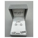 ($398 MSRP) 1/2 CTTW DIAMOND EARRINGS IN 14 KT