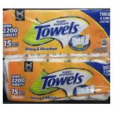 2- Super Premium Paper Towels 15 rolls per pack