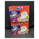 2- 130ct. Boxes of Hefty Ultra Strong Fabuloso