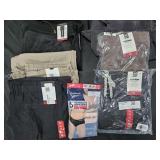 Women's size X-Large pants and Reebok underwear.