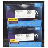 2- 2pk. Boxes of Abbott BinaxNow Covid-19 Antigen