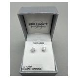 ($398 MSRP) 1/2 CTTW DIAMOND EARRINGS IN 14 KT