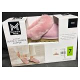 Women's Size 7 Suede and Sherpa Slippers