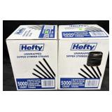 2- 5000ct. Boxes of Hefty Unwrapped Sipper