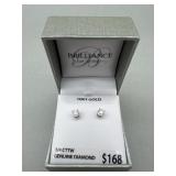 ($168 MSRP) 1/4 CTTW DIAMOND EARRINGS IN 10KT
