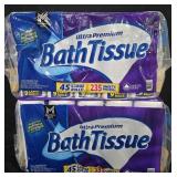 2- Ultra Premium bath tissue 45 rolls per pack