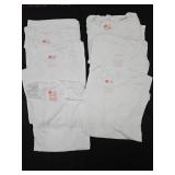 6- Men's size Medium White Hanes t-shirts