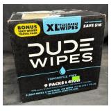 410ct. Box of XL Flushable Dude Wipes