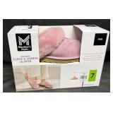 Women's Size 7 Suede & Sherpa Slippers
