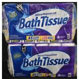 2- Ultra Premium bath tissue 45 rolls per pack