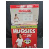 Huggies Skin essentials size 5 diapers 112 count.