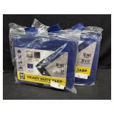2- Heavy Duty Blue 16' x 12' Tarps