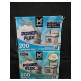 2- Power Flex 13 gallon trash bags 200 count each