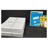 4- White Plastic Binders