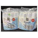 2- 600ct. Bags of 3oz. Bath Cups