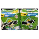 2- 12ct. Bags of Bounty Paper Towel Rolls (One