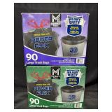 90ct. Box of 33-Gallon Large Trash Bags