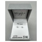 ($148 MSRP) 1/4 CTTW DIAMOND EARRINGS IN 10KT