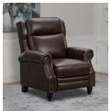 (MSRP: $599) Pollenza Top-Grain Leather Recliner