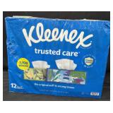 12- Flat Boxes of Kleenex Trusted Care Facial