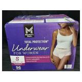 96ct. Box of Ladies Size Small Total Protection