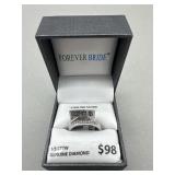 ($98 MSRP) 1/5 CTTW DIAMOND & STERLING SILVER