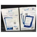 2- 3ct. Boxes of Secret Clinical 1.6oz. Deodorant