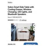 Soboro Side Table w/ cooling drawer, wireless