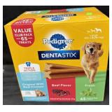 65ct. Box of Pedigree DentaStix Dog Treats, Large