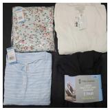 Women's size Large pajama sets, robe and faux fur