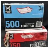 500ct. Box of 3lb. Polycoated Paper Food Trays