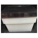 5- Clear Plastic Totes