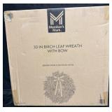 30' Birch Leaf Wreath with Bow