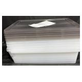 6pk. Small Iris Clear Plastic Totes with Lids,